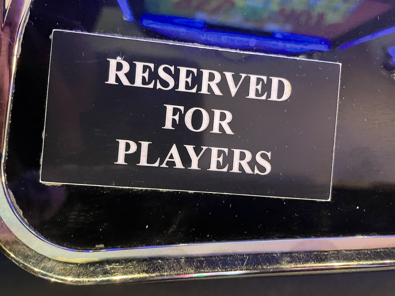 RESERVED FOR PLAYERS
